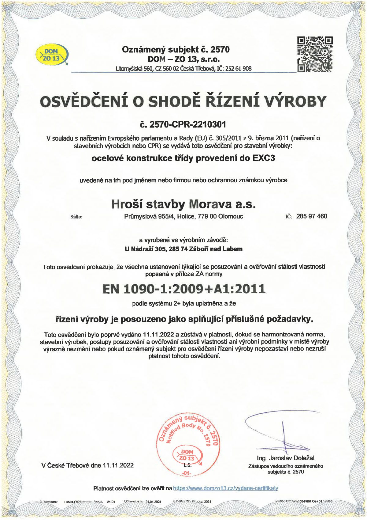 Osvedceni O Shode Rizeni Vyroby 1090 1 2009